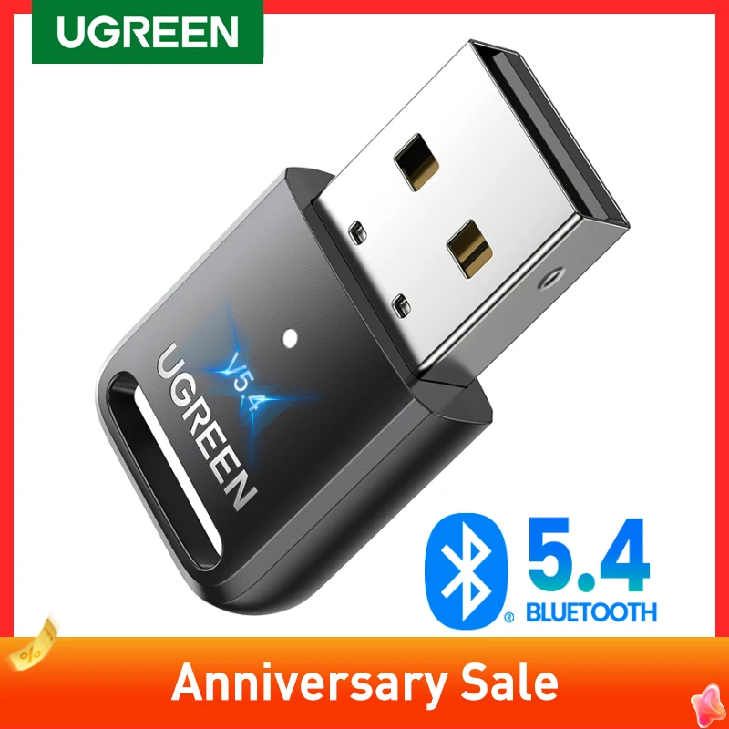 UGREEN USB Bluetooth 5.0 Dongle Adapter 4.0 for PC Speaker Wireless Mouse Music Audio Receiver Transmitter aptx Bluetooth 5.0