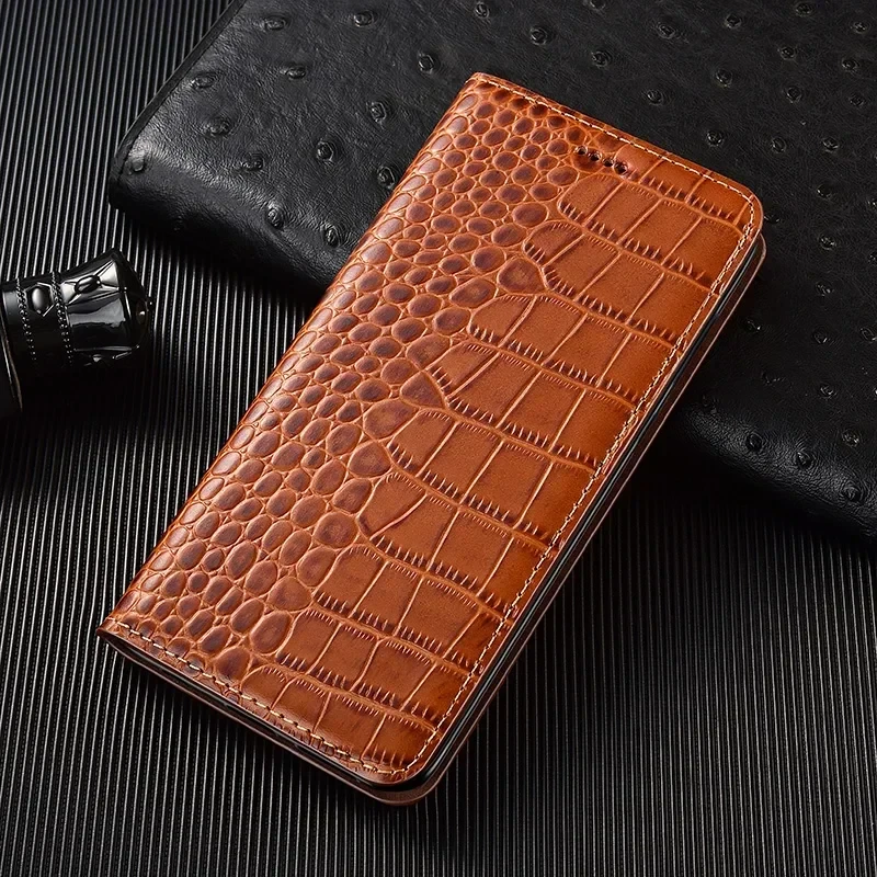 For Xiaomi Mi 10T Pro Flip Cover Luxury Crocodile Genuine Leather Case For Xiaomi Mi 11X 11i 11 10 9T 9 8 SE Pro Lite 5G Case