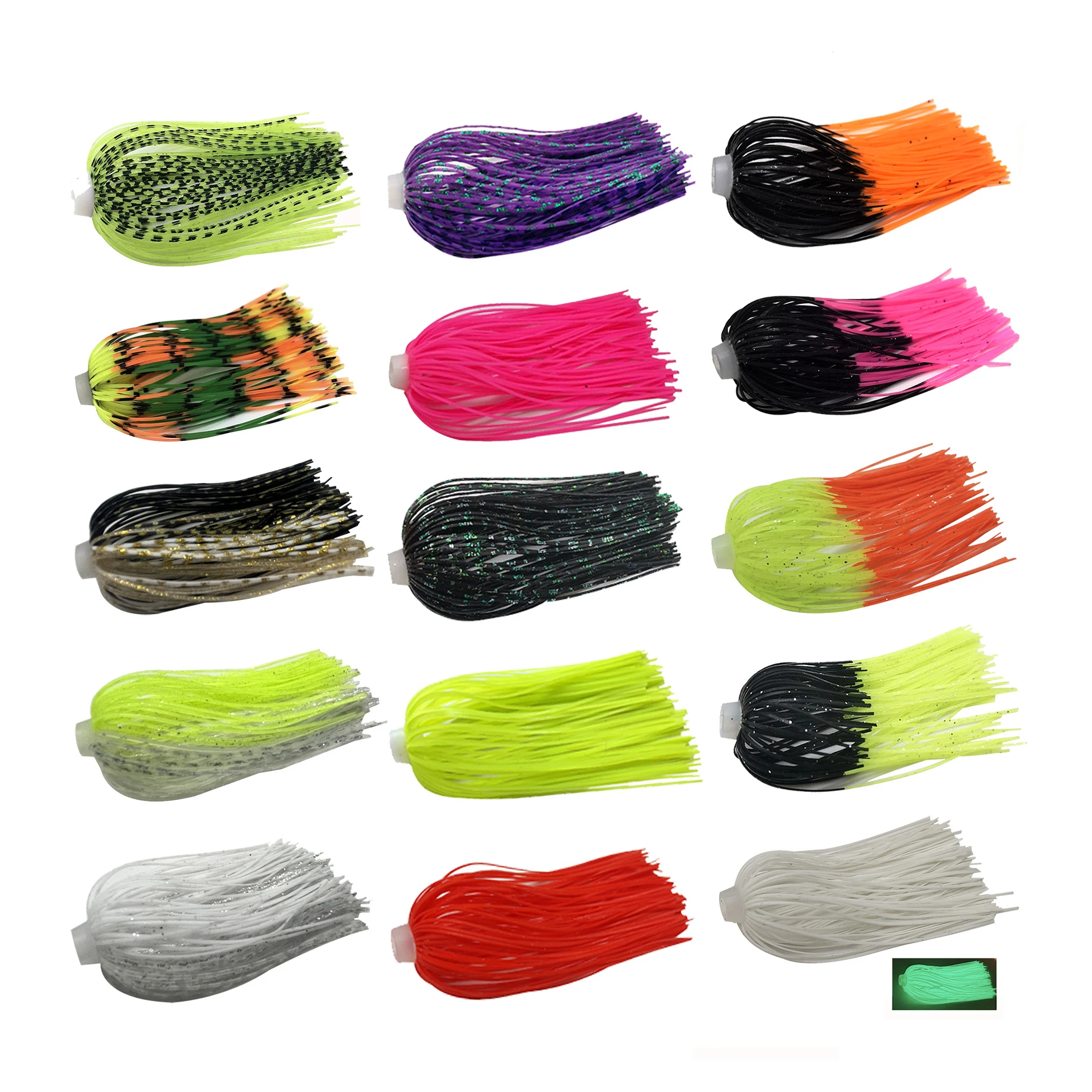 5 pcs/lot 88 Strands 70mm Silicone Skirts Elastic hole Umbrella skirts Fishing Accessories Buzzbaits Spinner Buzz Bait
