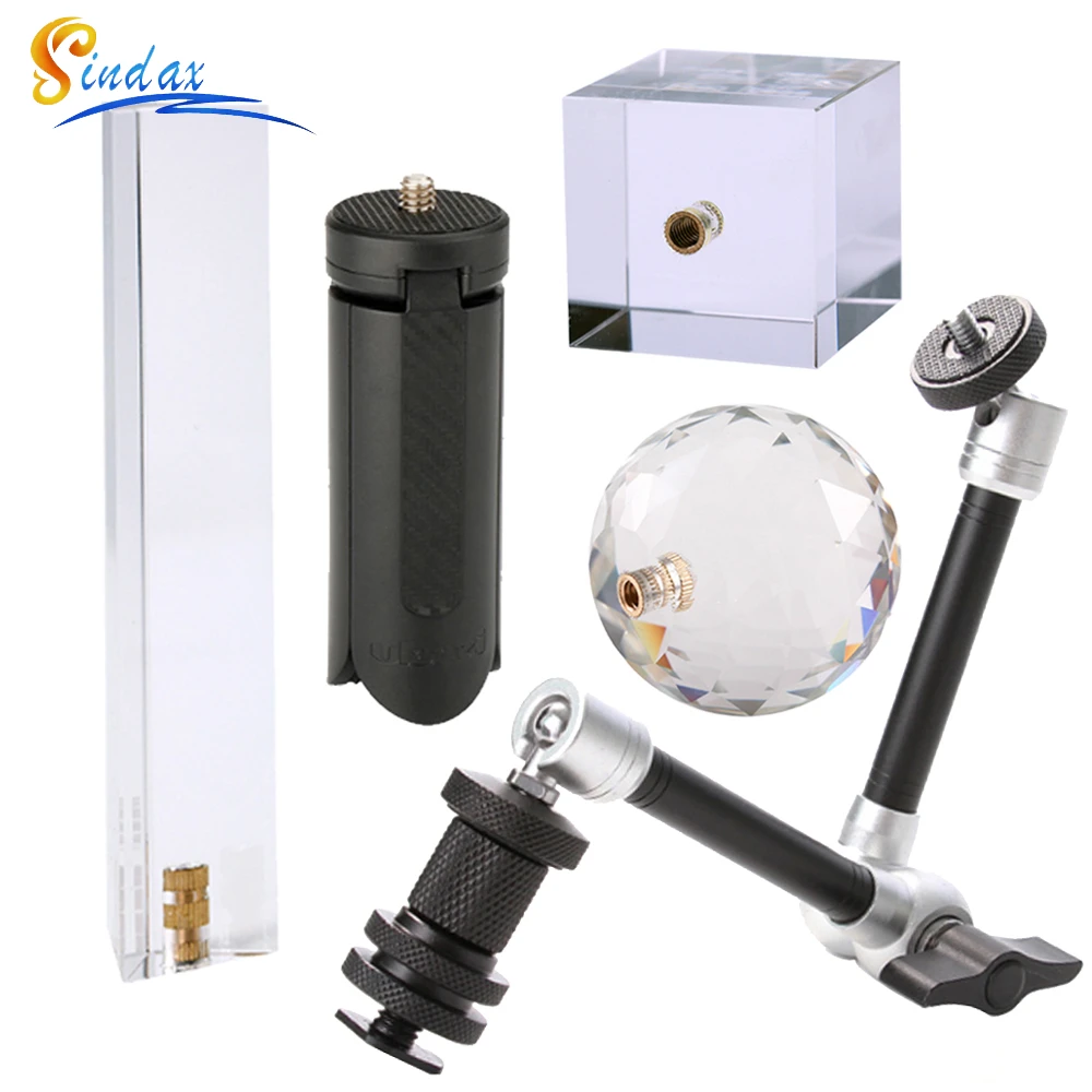 Crystal Prism DIY Photography Studio Accessories Crystal Prism Ball Prism Glass Filter DSLR Kaleidoscope Lens Filter Glass Block