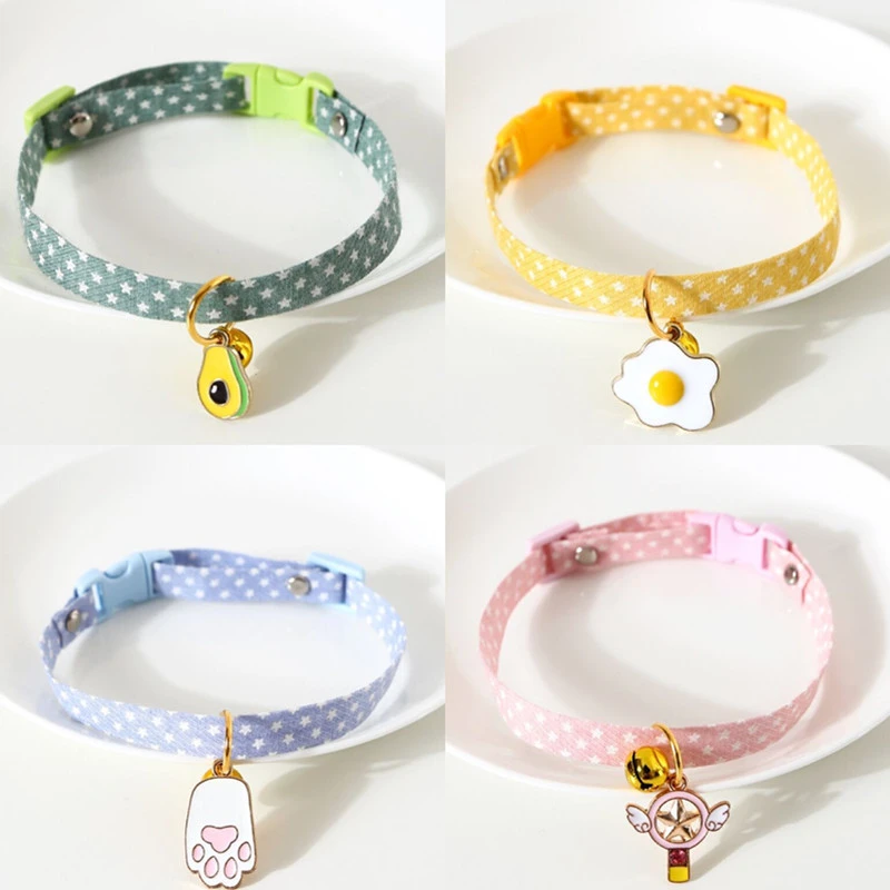 1Pc Kitten Collar with Bell Cut Pet Cat Collars Breakaway Adjustable Cats Collar Puppy Collar Pet Supplies Collier for Kittens