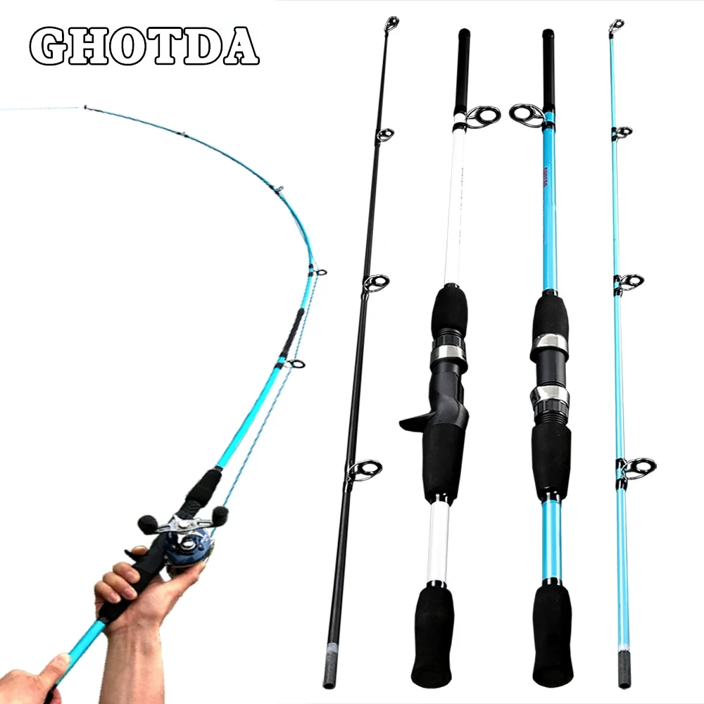 GHOTDA Baitcasting Rod 1.5M 1.8M M Power Lure Rod Casting Spinning Wt 3g-21g Ultra Light Boat Lure Fishing Rod