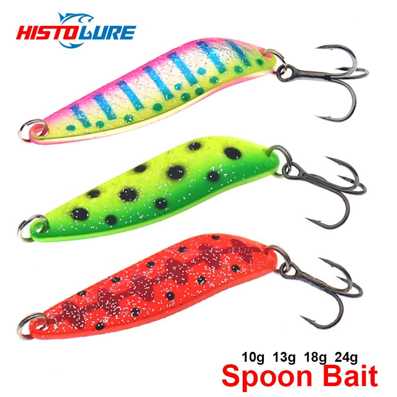 HISTOLURE Fishing Spoons Lure10g13g  Metal Spoon Sequin Hard Bait Fishing Lures For Striped Bass