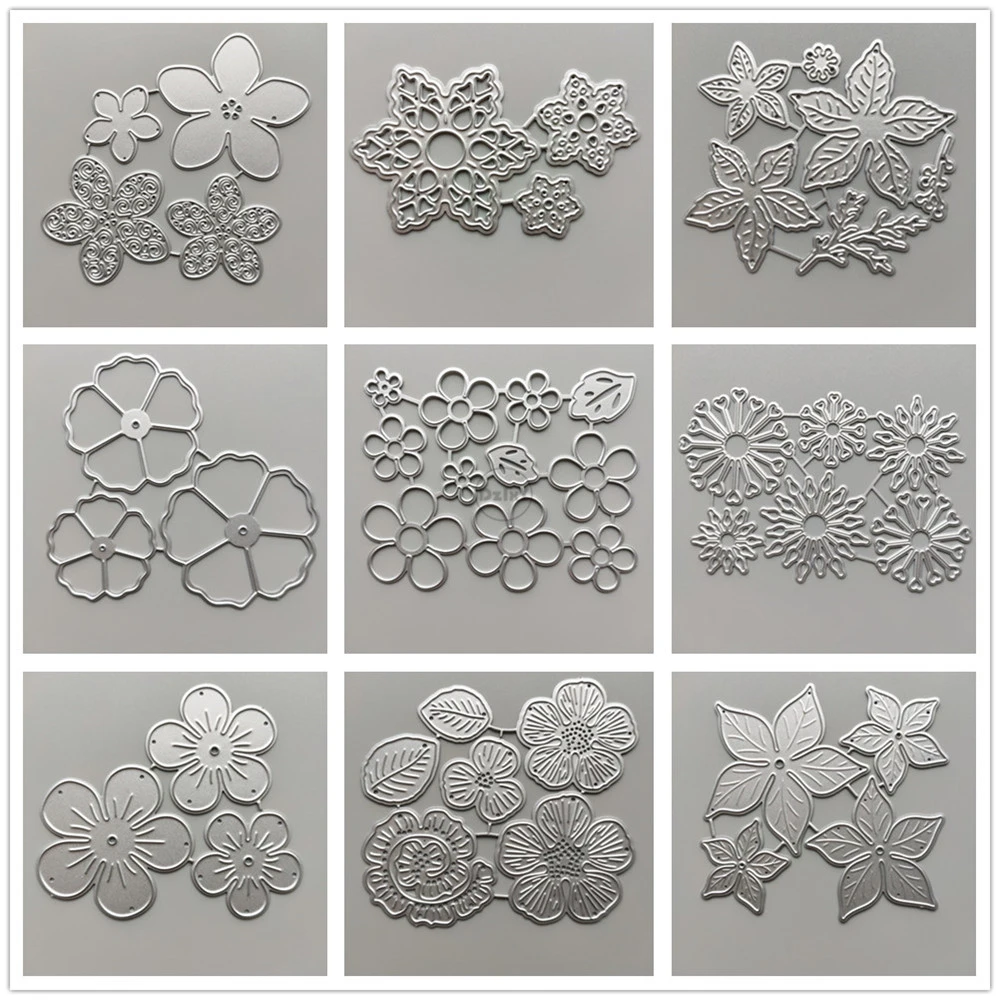 (29 Styles) Flowers Metal Cutting Dies DIY Scrapbooking Paper Photo Album Crafts Knife Mould Card Blade Punch Stencils for Decor