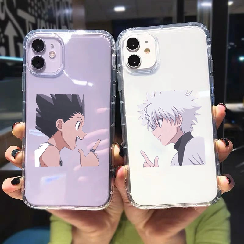 GYKZ Hunter X Hunter Transparent Phone Case For iPhone 13 11 Pro 12 XR X XS MAX SE20 7 8 6 Plus Cute HXH Anime Soft Cover Fundas