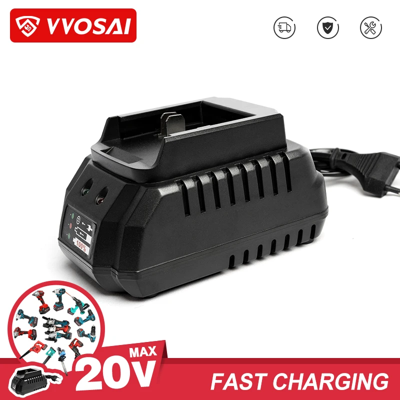 WOSAI 12V 16V 20V Power Tools Charger Adapter Applicable Cordless Electric Drill/Saw/Screwdriver/Wrench/Hammer/Angle Grinder