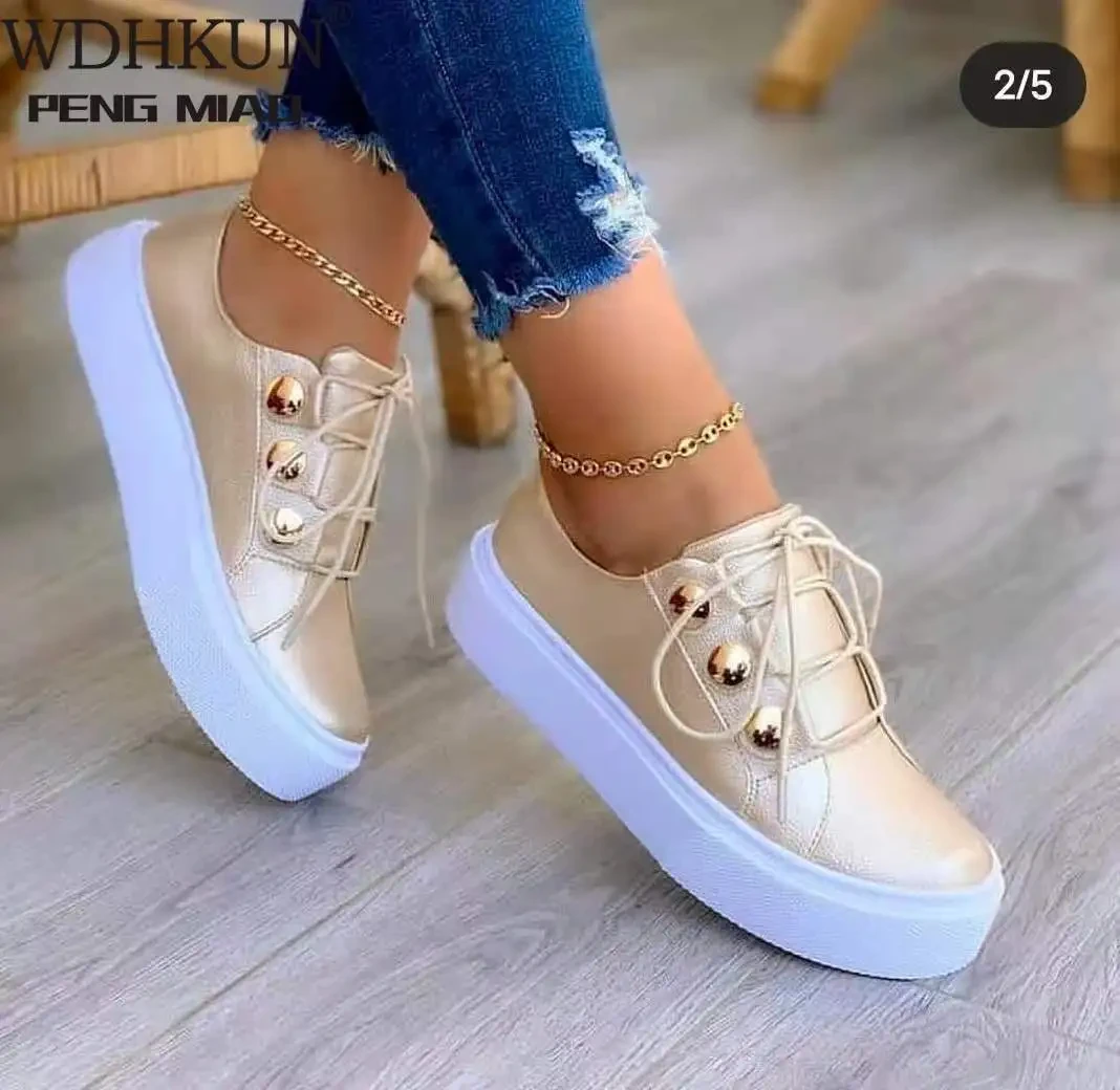 WDHKUN Shoes Women Sneakers White Round Head Platform Causal  Sports Student Cute Pink Girl Lolita Fashion Flats 2021 Spring