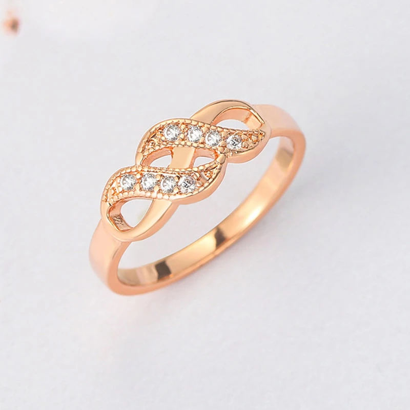 ZHOUYANG Ring For Women Simple Style Wave Shape Austrian Crystals Rose Gold Color & Silver Color Fashion Jewelry ZYR334 ZYR226