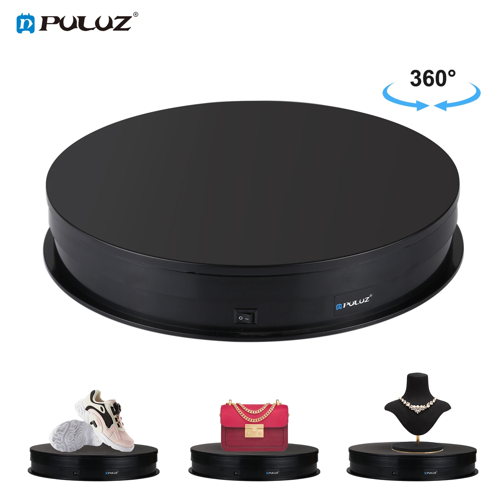 PULUZ USB Electric 360 Degree Rotating Turntable Display Stand For Photography Max Load 10Kg Video Vlog Shooting Props Turntable