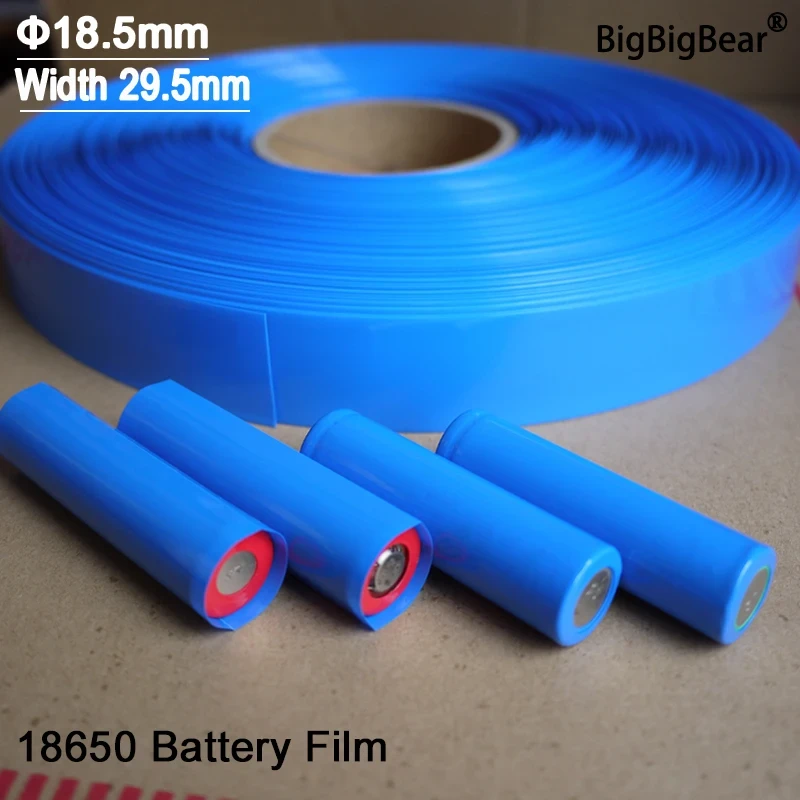 10/50pcs 18650 Lipo Battery Pack PVC Heat Shrink Tube Width 29.5mm Length 72mm Insulated Film Sleeve Wire Cable Protect Sheath