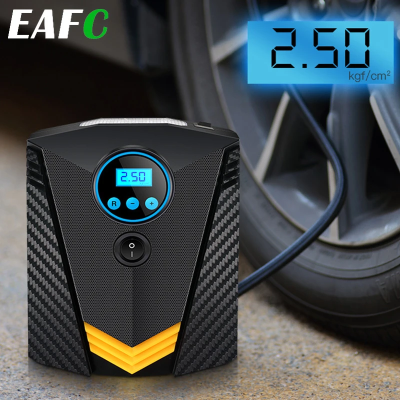 Portable Car Tyre Inflator LED Digital Lighting Tire Inflatable Pump DC 12V Air Compressor fo Cars Wheel Bicycle Tires