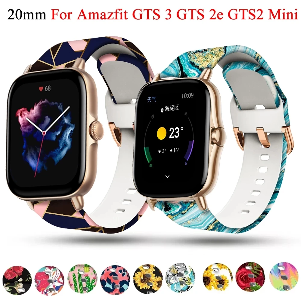 20mm Silicone Watch Strap For Xiaomi Huami Amazfit GTS 2e GTR 42mm Watchband Bracelet Amazfit Bip U S GTS2 Mini Smartwatch Bands