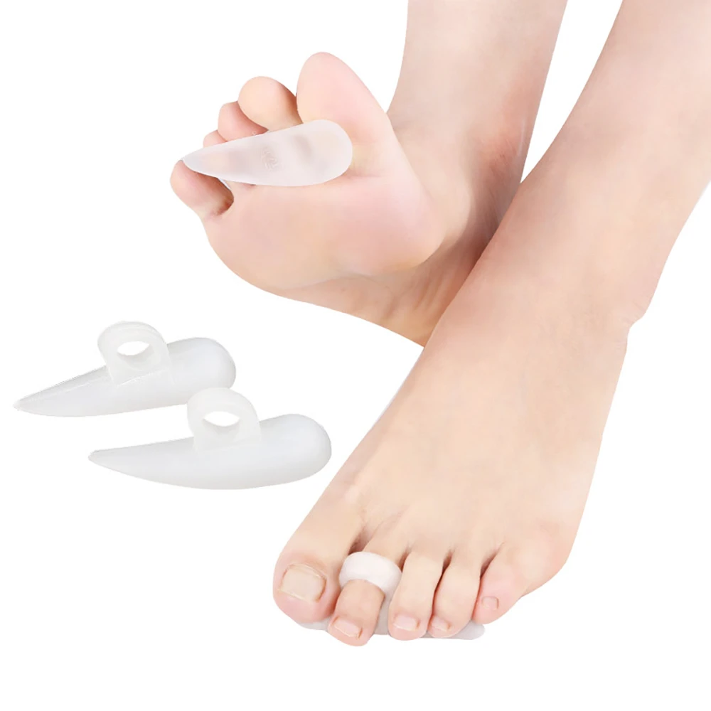 1 Pair Unisex Hammer Silicone Toe Protection Corrector Soft Silicone Hallux Valgus Correction Foot Care Health Care