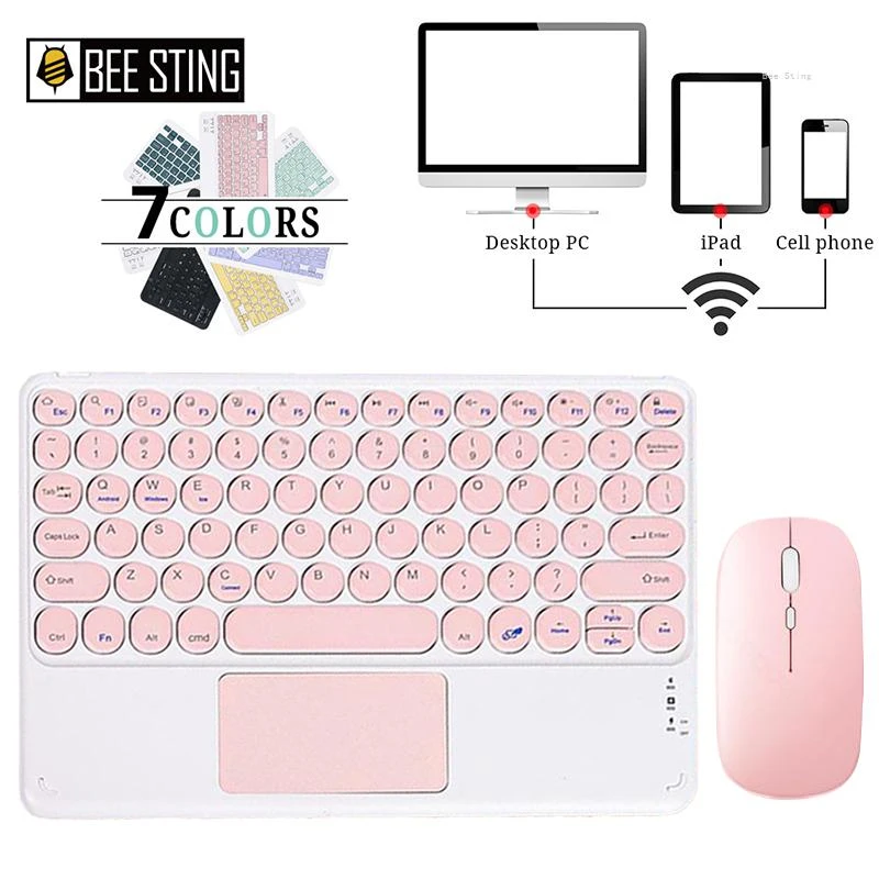 Mini Keyboard and Mouse Combo For iPad Pro Xiaomi Samsung Huawei Tablet Android IOS Portable Wireless Bluetooth Keyboard Teclado