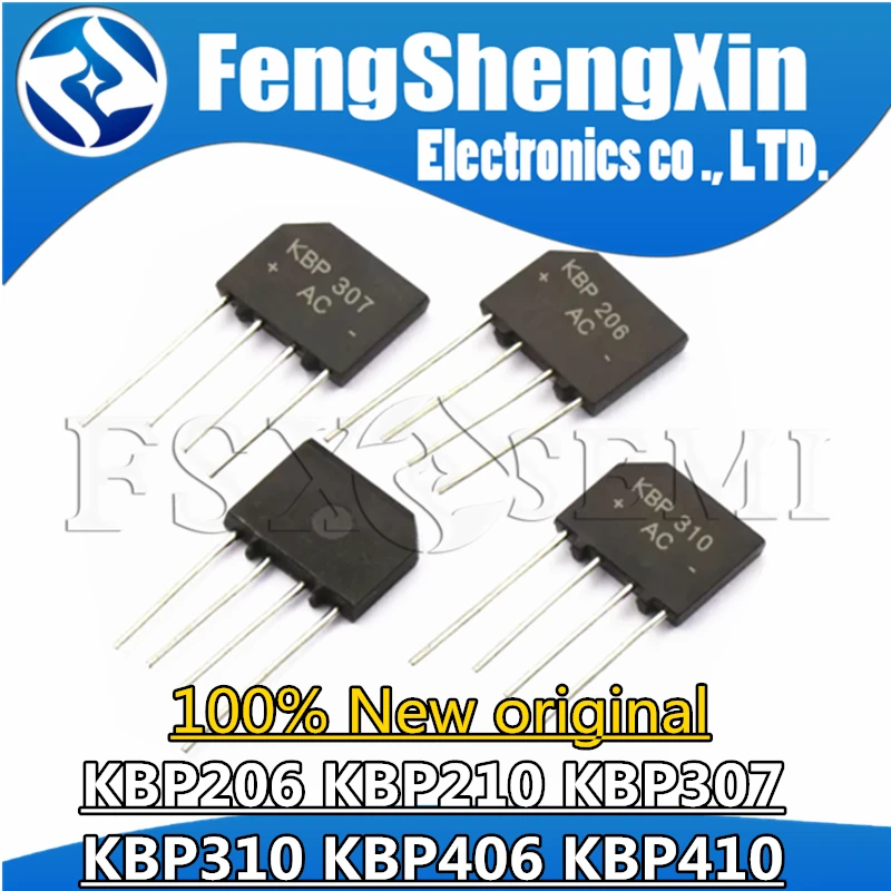 10pcs/lot KBP206 KBP210 KBP307 KBP310 KBP406 KBP410  Rectifier bridge Rectifiers DIP-4