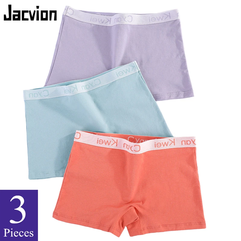 3 Pieces/Pack Cotton Panties Women Boyshort Big Size Female Boxer Underwear Under Skirt Ladies Safety Short Pants