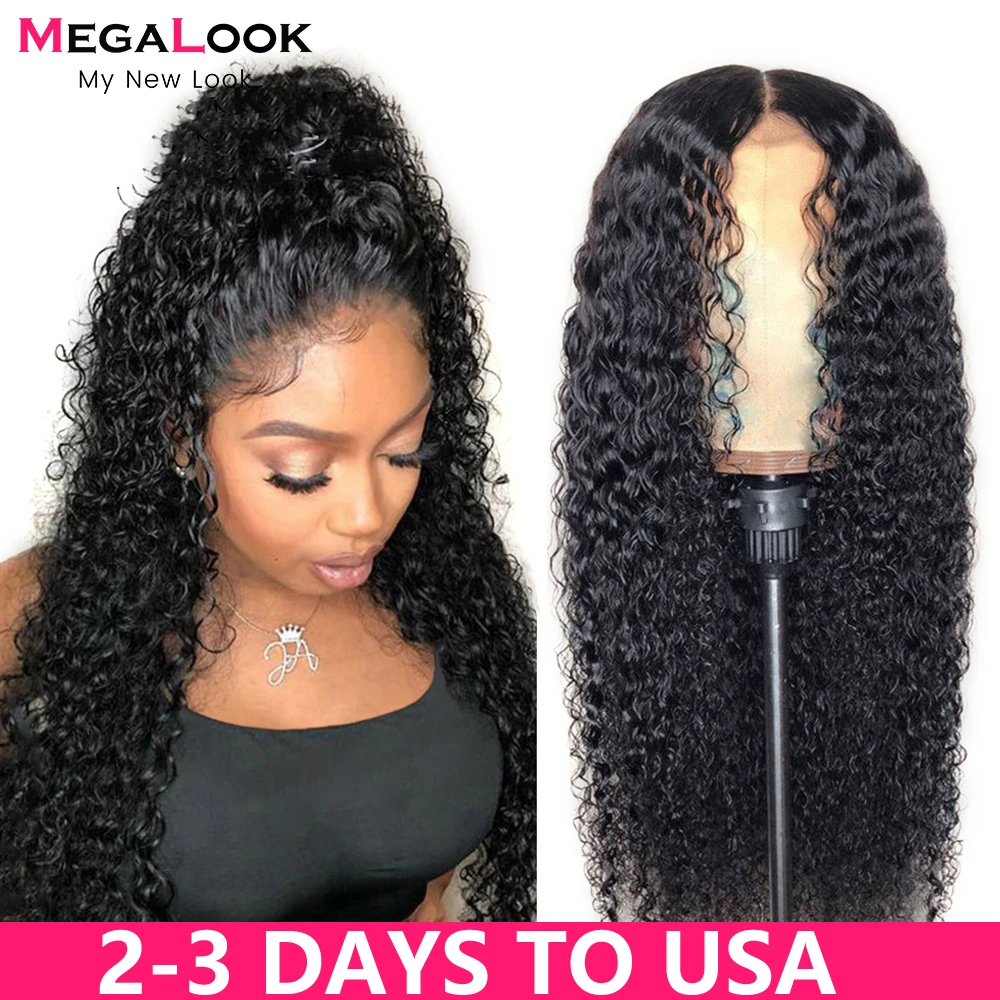 Curly Human Hair Wig Lace Front Human Hair Wigs For Black Women 30 Inch Lace closure Wig Remy 180 Peruvian Curly Wig Closure Wig