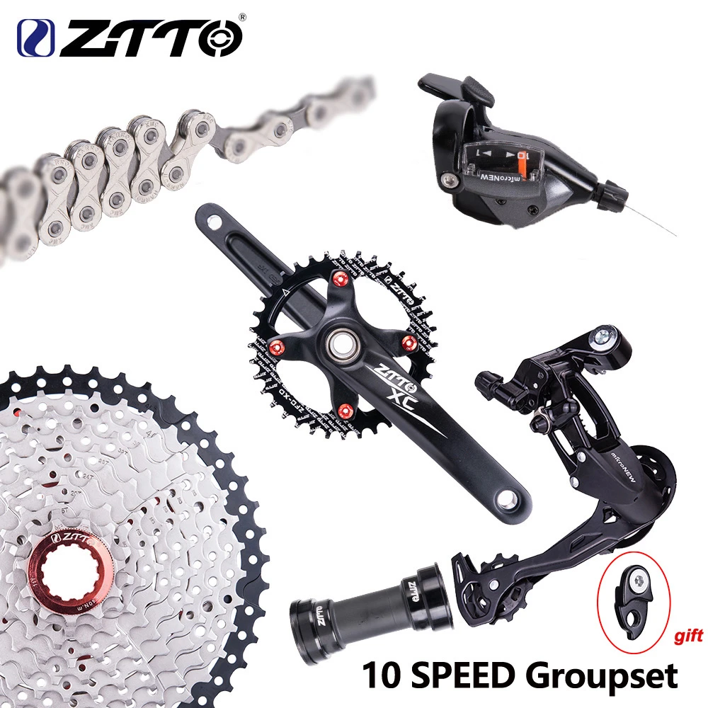 ZTTO MTB Bike mountain bike 1*10 speed Groupset Shifter Derailleur 10s 50T 46T 42t 40t Cassette k7 10s chain chainring crankset