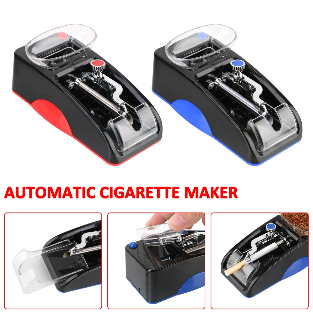 HOOMIN EU US Plug Cigarette Rolling Machine for Cigarette Tobacco Automatic DIY Tobacco Roller Injector Maker Smoking Accessory