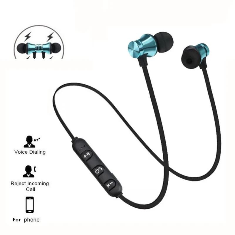 Sports magnet Stereo Bluetooth Earphone With HD Mic Wireless Sport Headset Earbuds For Android IOS