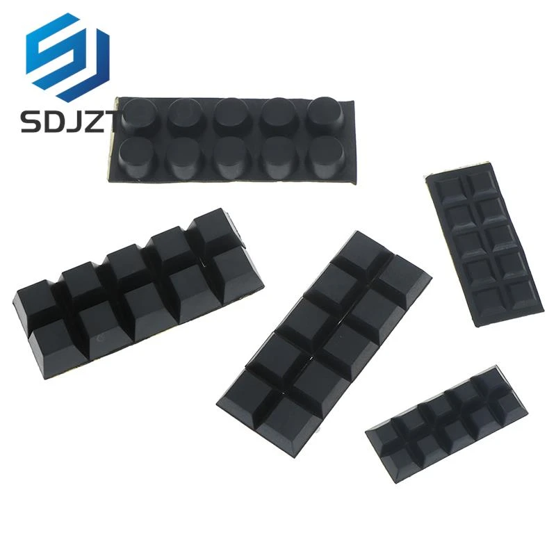 Hot 10pcs Audio Speaker Amplifier Shock Absorber Feet Pad Vibration Absorption Rubber Anti-shock Self-adhesive