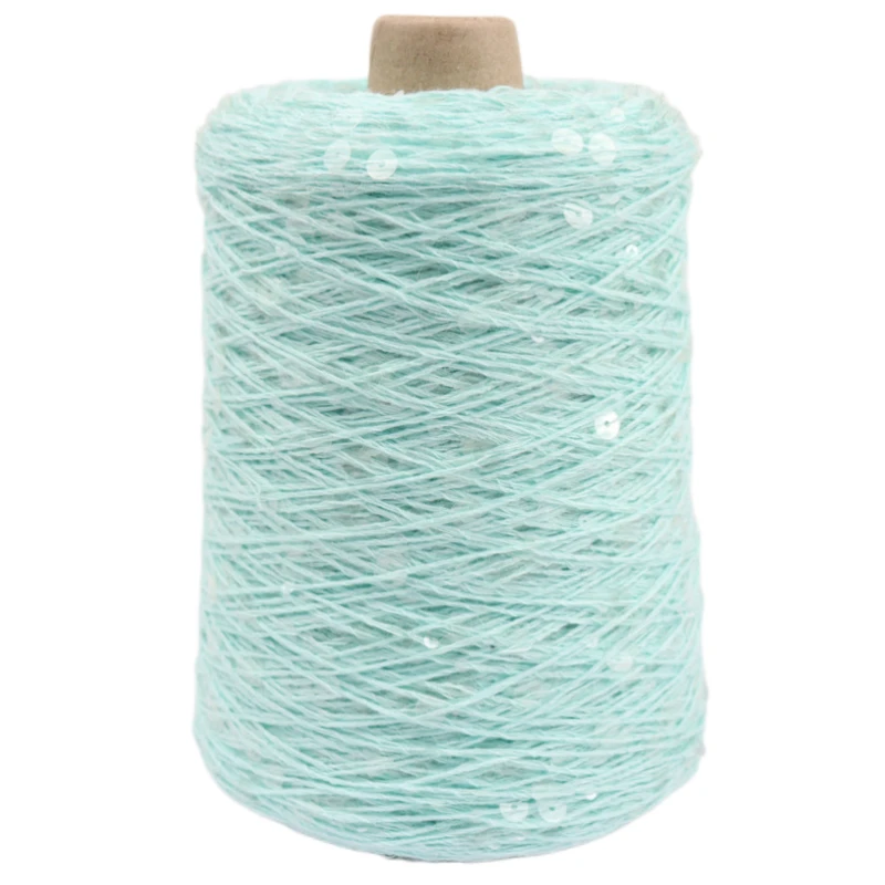 пряжа 200g/Ball / 560M 100% cotton yarn 6mm+3mm special Sequin yarn  DIY garment accessories  Rag doll Knitting yarn