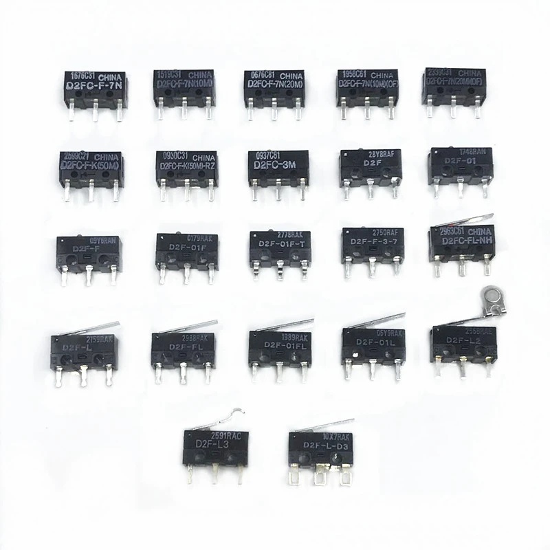 2Pcs original OMRON mouse micro switch D2FC-F-7N 10m 20m OF D2FC-F-K(50M) D2F D2F-F D2F-01 D2F-01L D2F-01FL D2F-01F-T D2F-F-3-7
