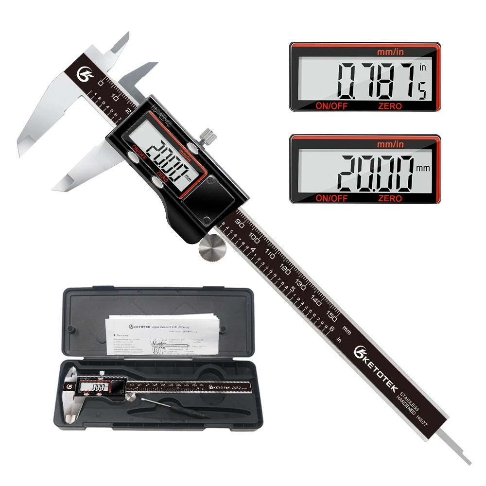 Stainless Steel Digital Caliper 6 Inch 150mm Metal Measuring Instrument Vernier Calipers Measuring Tool Messschieber paquimetro