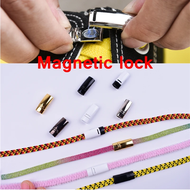 4pcs/pair Shoelace Buckle Metal Shoelaces Magnetic buckle Accessories Metal Lace Lock DIY Sneaker Kits Metal Lace Buckle