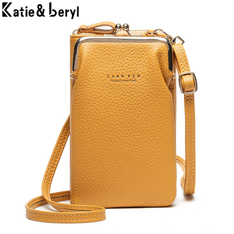Fashion Small Crossbody Bags Women Mini PU Leather Shoulder Messenger Bag For Girls Yellow Bolsas Ladies Phone Purse Zipper Flap