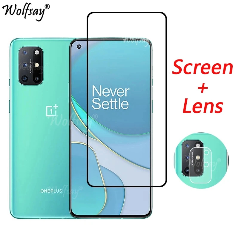 Full Cover Tempered Glass For OnePlus 8T Screen Protector For OnePlus 8T 1+8T Nord N100 N10 5G Camera Glass For OnePlus 8T Glass