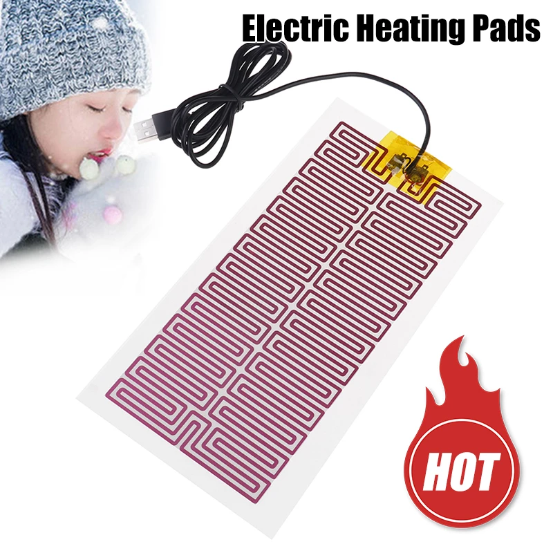 USB 5/12V Heating Heater Pad Massage For Warming Body Foot Winter Portable Warm Plate For Mouse Pad Shoes Golves Health Care