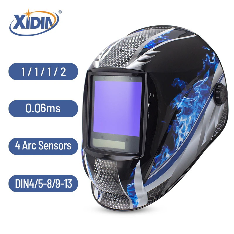 Auto darkening welding helmet/welding mask/MIG MAG TIG True Color/Real Color/4arc sensor/Solar cell (Grand-918I/958I)