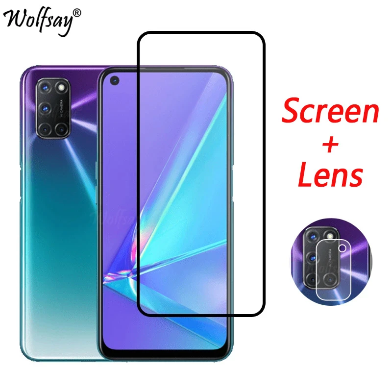 Full Cover Tempered Glass For Oppo A72 A52 A92 A54 A74 A94 A15 A53 Screen Protector For Oppo A72 Camera Glass For Oppo A72 Glass