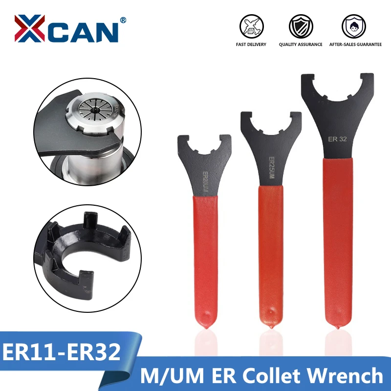 XCAN M/UM Type ER Collet Chuck Nut Wrench 1pc ER11/ER16/ER20/ER25/ER32 CNC Milling Tool Lathe Tools ER Spanner