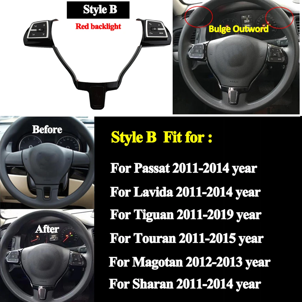 Car Steering Wheel Remote Wireless Control Button for Jetta Golf Polo Passat Multi-function Controller Switch hubs Universal