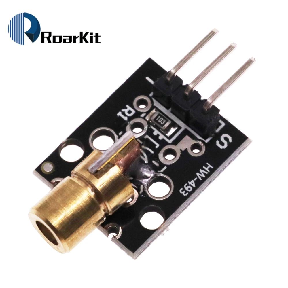 KY-008 650nm Laser sensor Module 6mm 5V 5mW Red Laser Dot Diode Copper Head for Arduino