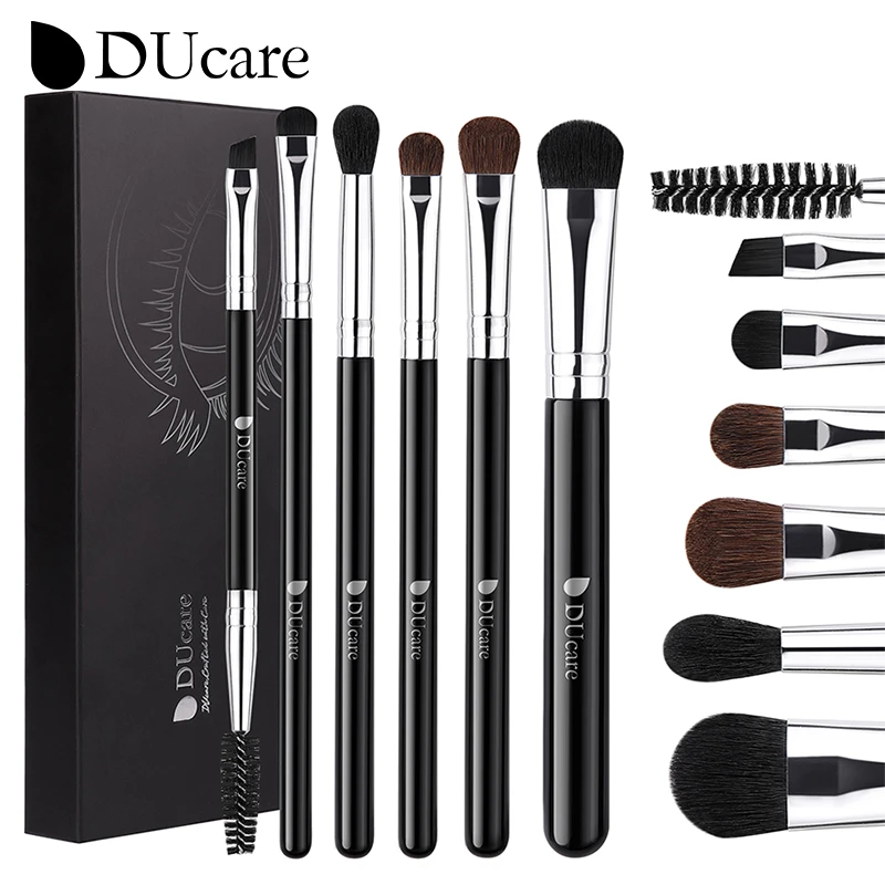 DUcare Eye Makeup Brush 5-7PCS Eyeshadow Makeup Brushes Set Soft Synthetic Hairs&Real Wood Handle For Eyeshadow Eyebrow Blending