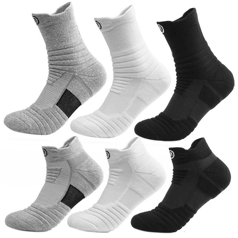 Men's Running Sports Breathable Socks Moisture Wicking Seamless Athletic Sock Long Short Style Sweat Deodorant Sox Men Socks