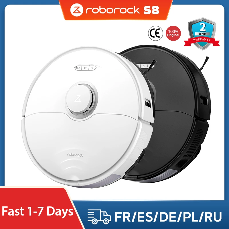 Roborock S7 Robot Vacuum Cleaner Smart Home Brush Steam Mop Sweep Dust Carpet Sonic Mopping Auto-Empty Strong Suction Clean