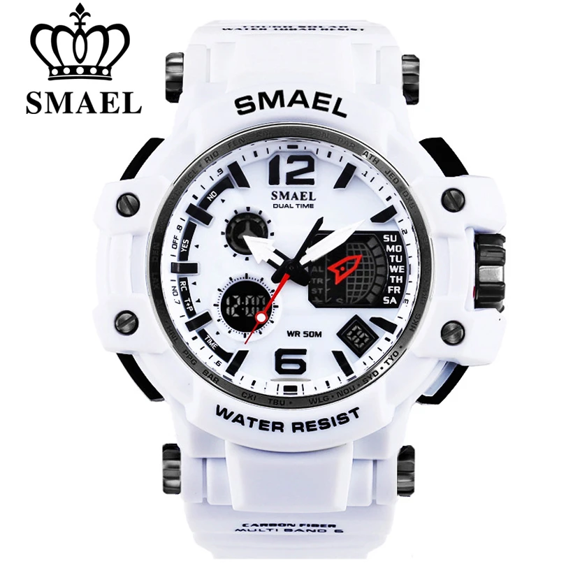 SMAEL Men Quartz Digital Watch Men‘s Sport Watches Electronic Military Wrist watch Male Waterproof Clock 1509 Relogios Masculino
