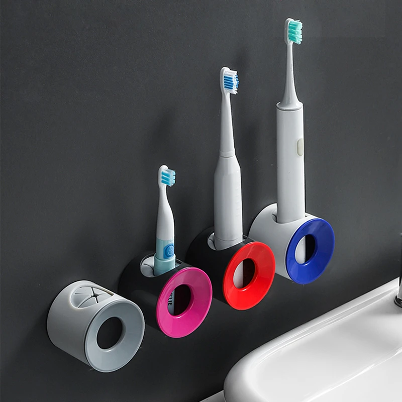 Electric Toothbrush Holder Wall Self-adhesive Families  Stand Rack Wall-Mounted Hooks Storage Bathroom Accessories