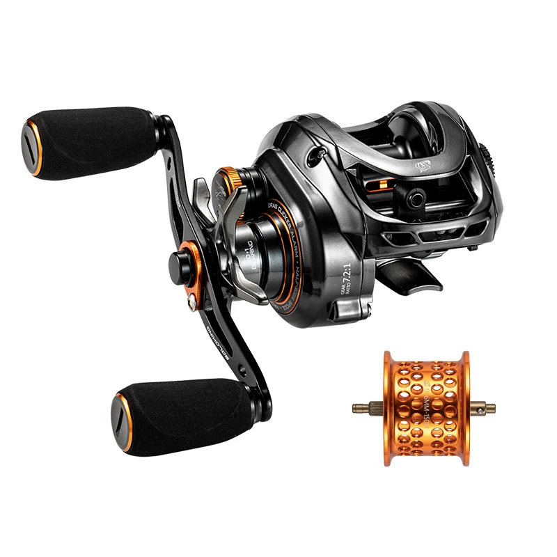 GKA200T Fishing Reels Baitcasting Reel Magnetic Brake Casting Reel 9KG Max 11BB Drag Clicker Sound Baitcasting Reel Fishing Coil