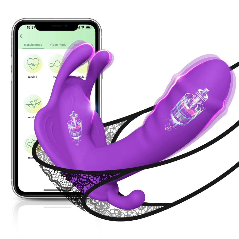 Women's Dildo Butterfly Vibrator Sex Toys for Women APP Remote Control Bluetooth Vagina Dildo Female Vibrators for Women Couples