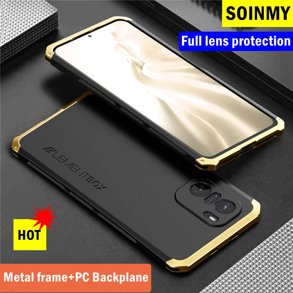 Shockproof Aluminum Metal Case For Xiaomi Redmi Note 8 Pro 10 7 6 5 K40 Pro Mi 11 Ultra Case Full Protection Hard PC Back Cover