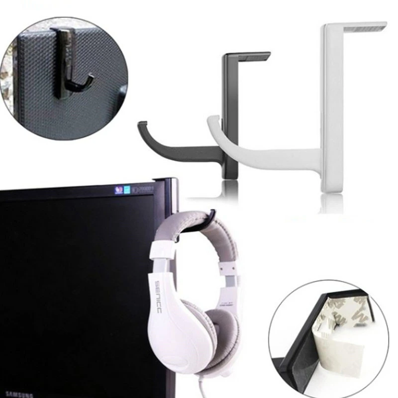 Home office headphone hook monitor headphone hook headset microphone stand display shelf bracket