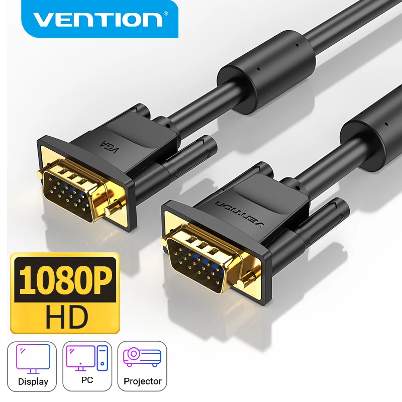 Vention VGA Cable Male to Male 1080P 15 Pin VGA to VGA Cable for Monitor Projector TV Braided Shielding Cord 1m 5m VGA Converter