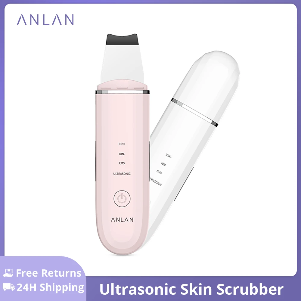 ANLAN Ultrasonic Skin Scrubber Deep Face Cleaning Machine Peeling Shovel Facial Pore Cleaner Face Skin Scrubber Lift Machine