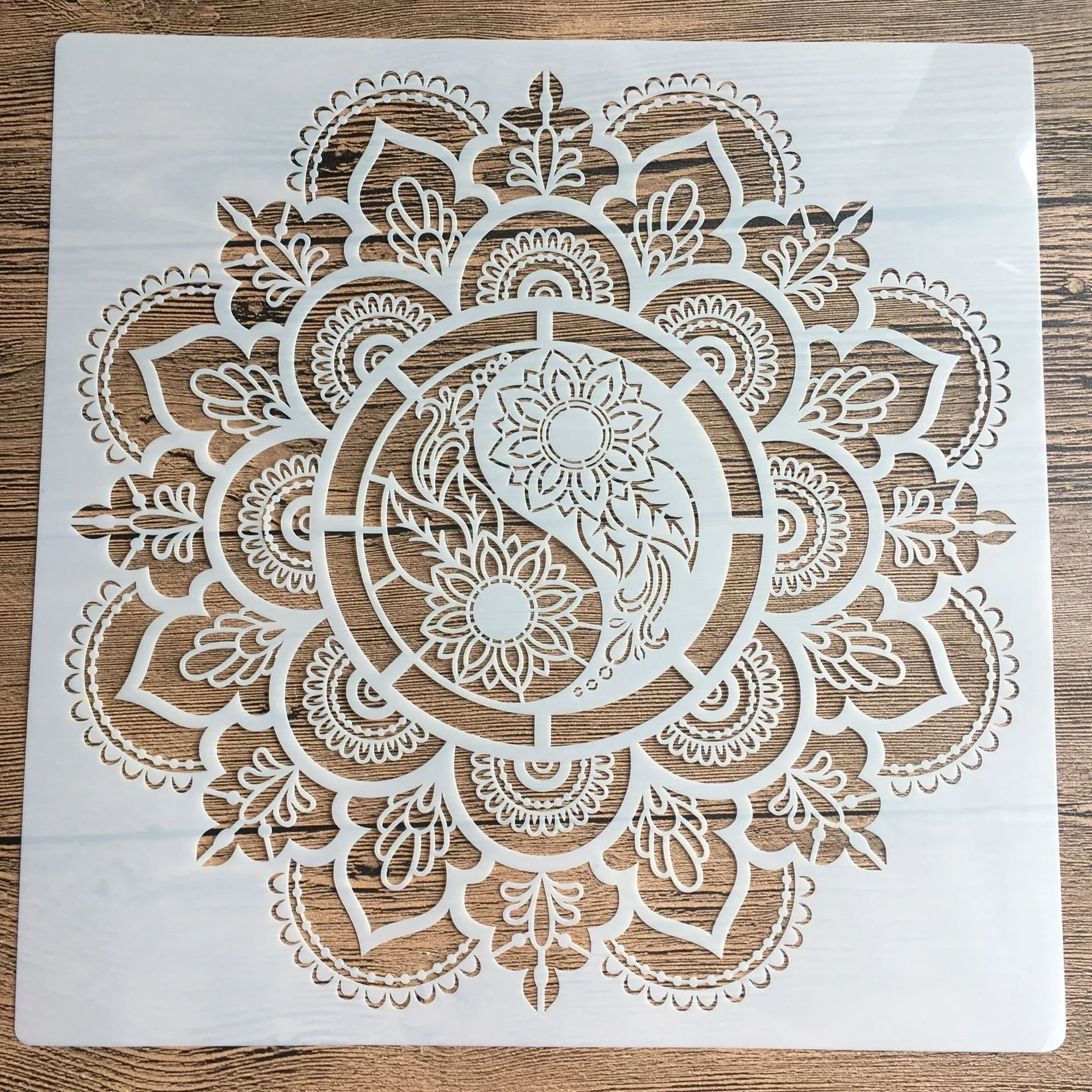 New 30 * 30cm size diy craft mandala mold for painting stencils stamped photo album embossed paper card on wood, fabric, wall