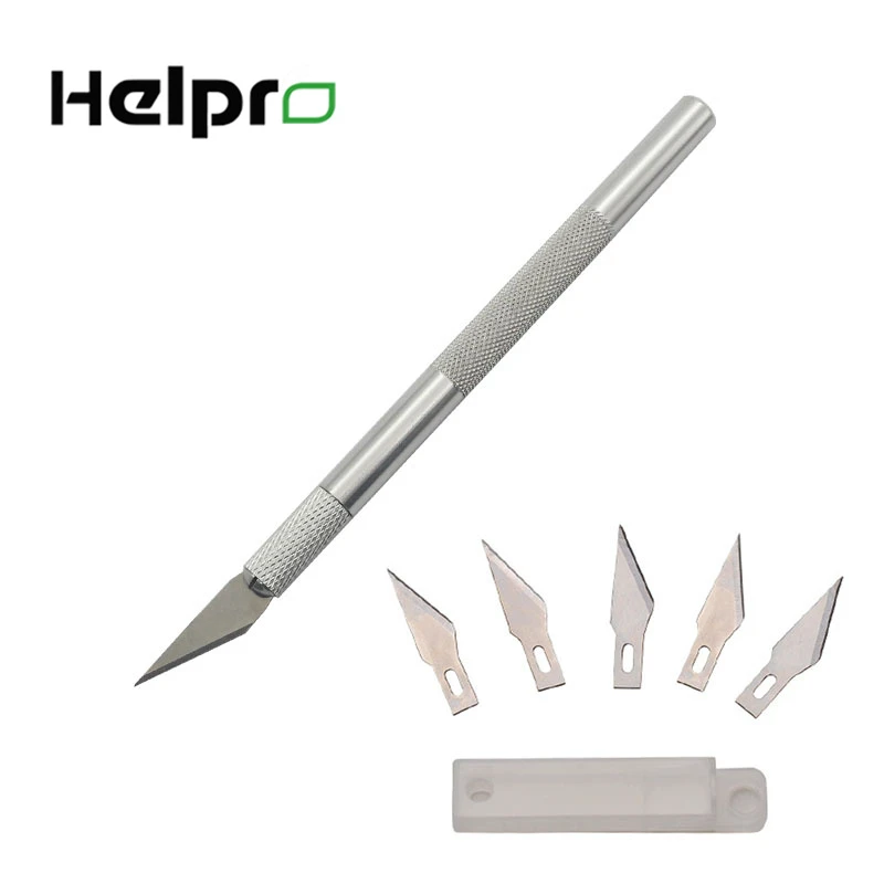 Metal Scalpel Knife Tools Kit Non-Slip Blades Engraving Knife Mobile Mobile Phone Film Paper Cut Handicraft Carving Tools #11